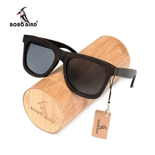 BOBO BIRD ébano, gafas de sol de madera para hombre y mujer, gafas de sol polarizadas de marca de lujo para hombre, gafas de sol Vintage para mujer