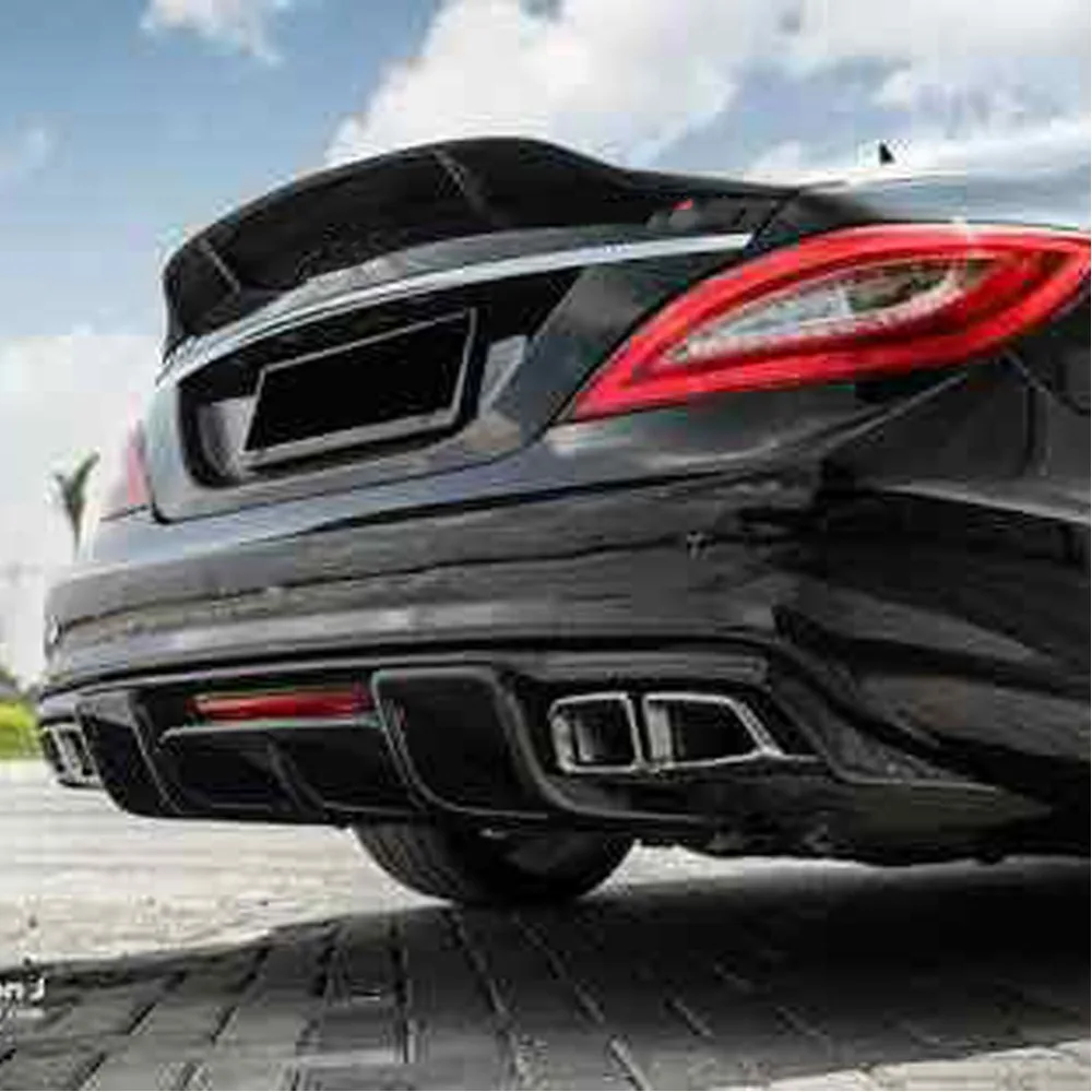 Углеродного волокна задний бампер стиль renntech для mearcedes Benz W218 CLS350 CLS63 AMG Спорт бампер 2011- год