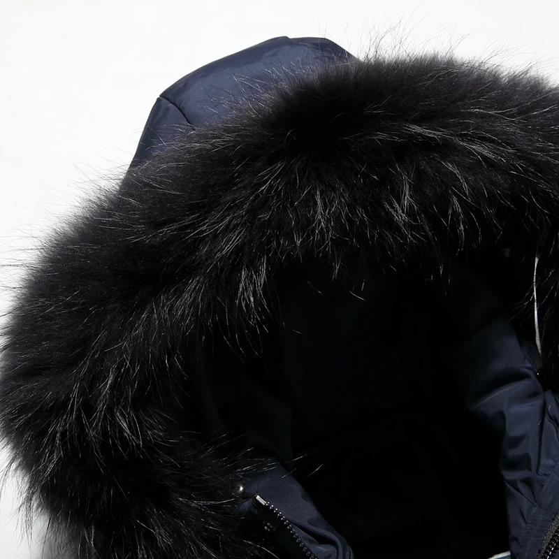 Batmo, Новое поступление, зимняя мужская длинная куртка с меховым воротником и капюшоном, пуховик на белом утином пуху, пальто, 4 цвета, M-3XL.MF008