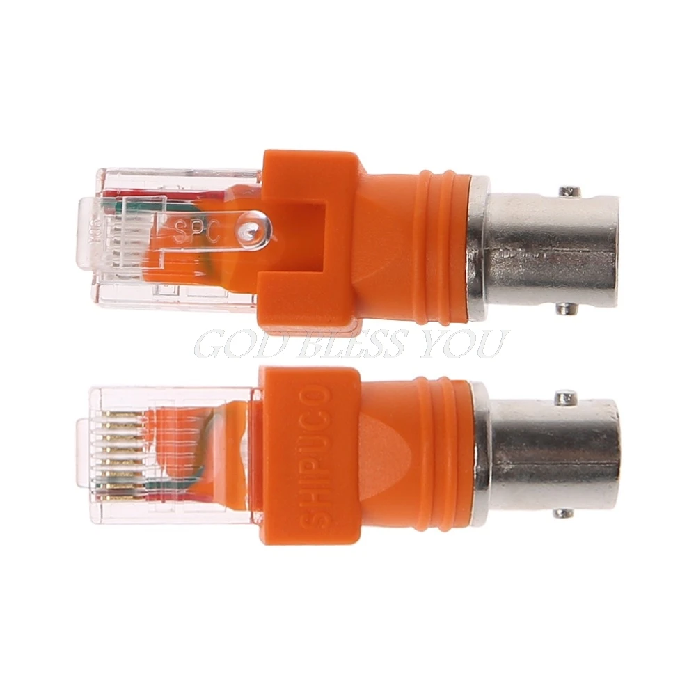 

1 PC BNC Female / F Female To RJ45 Male Adapter Chassis Panel Mount Monitor Accessories