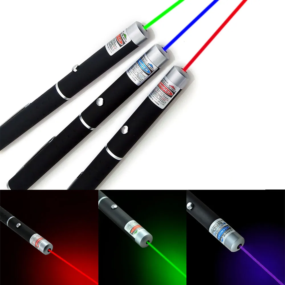 Powerful Green Red Blue Laser Pointer Pen Beam Light 5mW Professional
