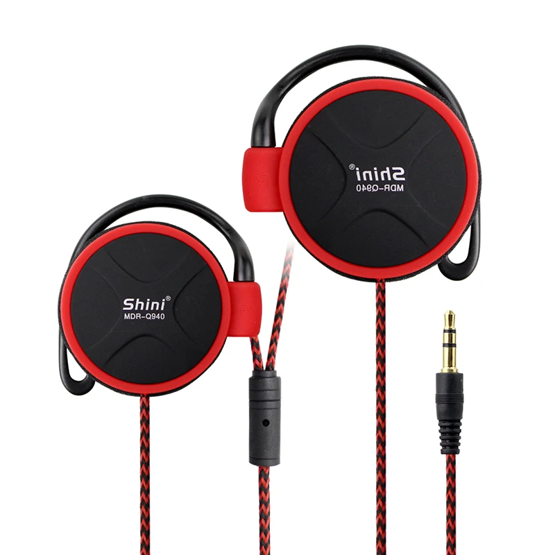 Shini Q940 سماعات 3.5 ملليمتر سماعة أذن رياضية مشبك الأذن سماعة للموسيقى Mp3 لاعب الكمبيوتر المحمول الهاتف سماعة الجملة