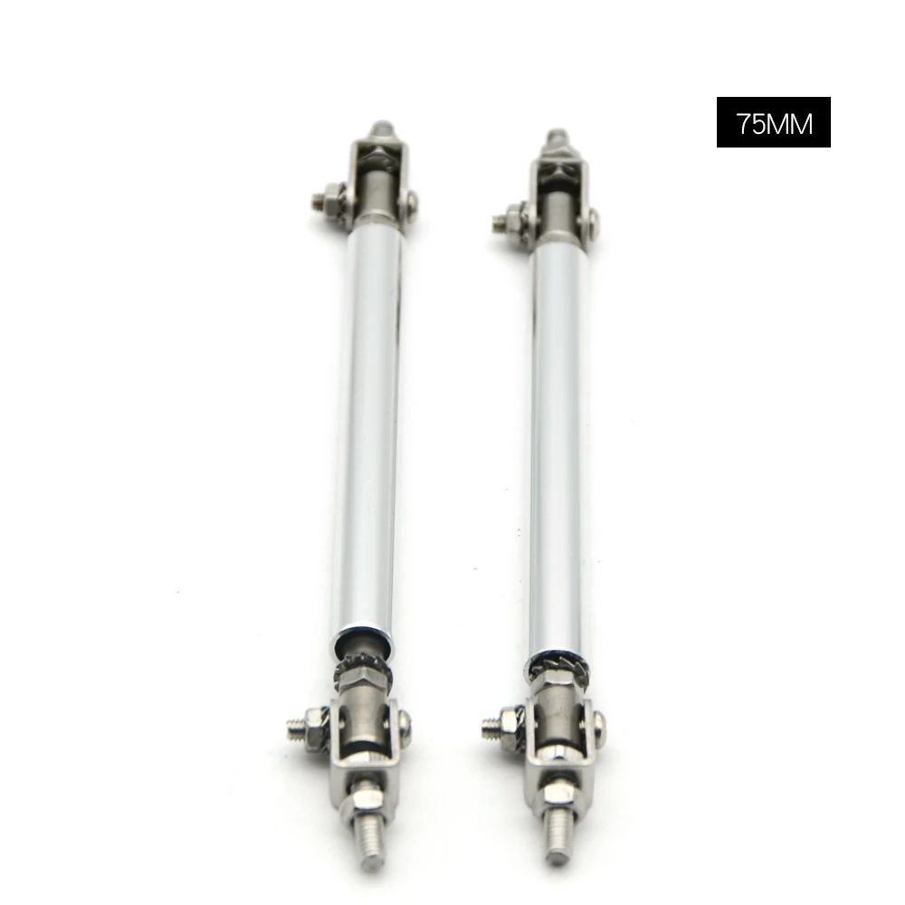 Universal ajustable 75mm/100mm/150mm/200mm carrera parachoques delantero barra divisora de labios kit de soporte para Barra de corbata