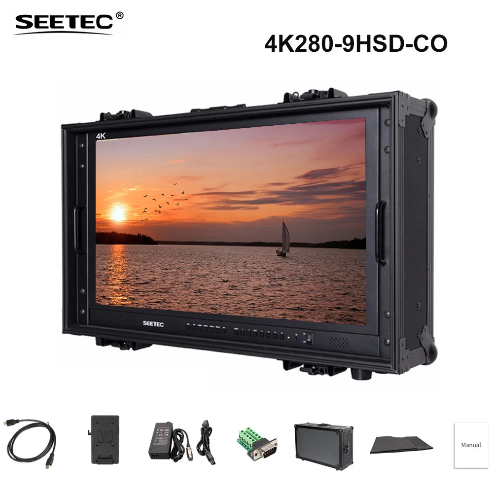 SEETEC 4K280-9HSD-CO 28 дюймов чехол для переноски-на Pro широковещательный монитор в формате 4 K UHD, 3840x2160 директор дисплей для видеонаблюдение для записи видео