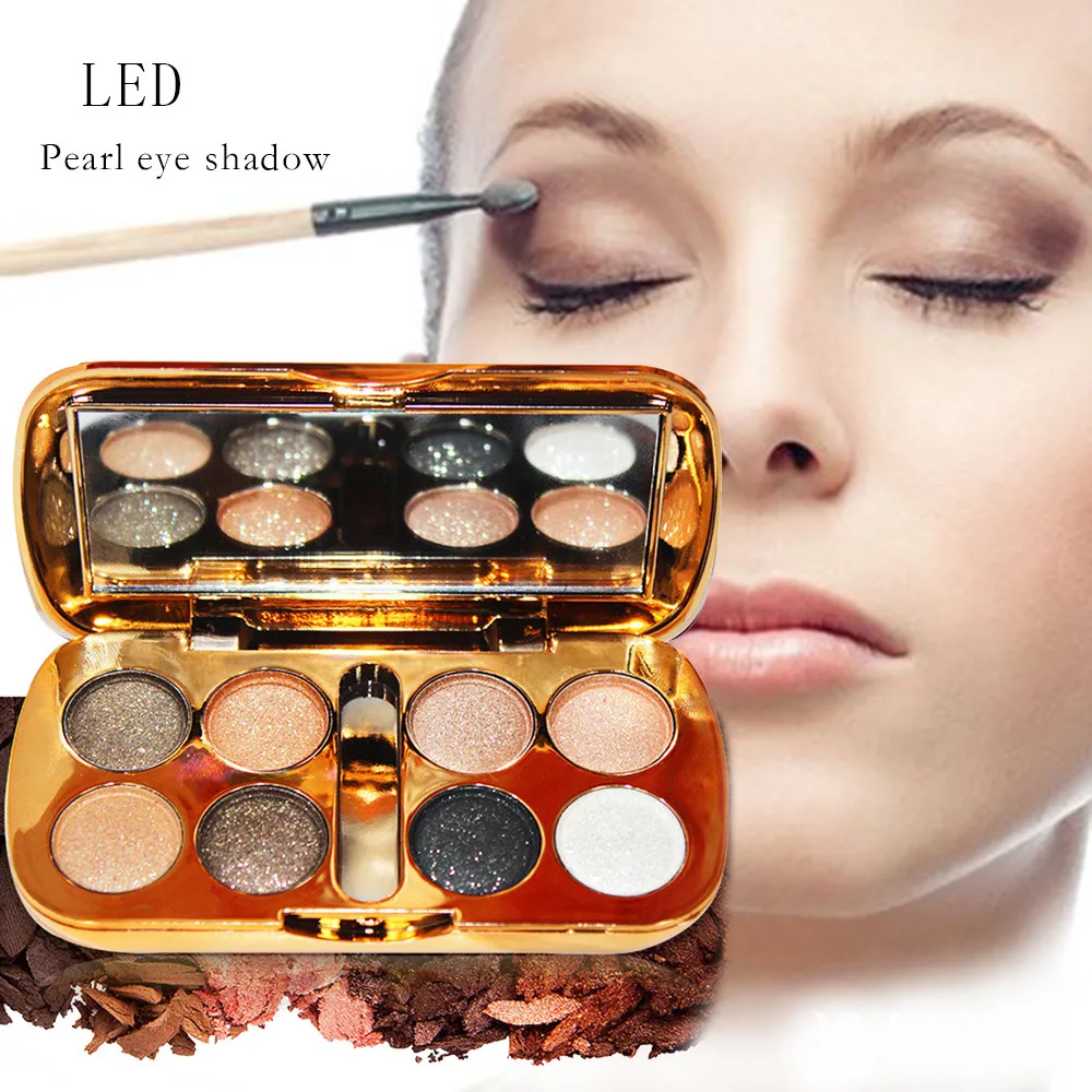 8 цветов косметическая пудра пелетка теней для глаз макияж набор матовый доступен Профессиональный долговечный Макияж Тени Палитра