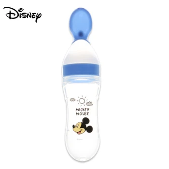 

Disney Squeezed Rice Paste Feeder Bottle Baby Feed Spoon Silicone Supplement Tableware