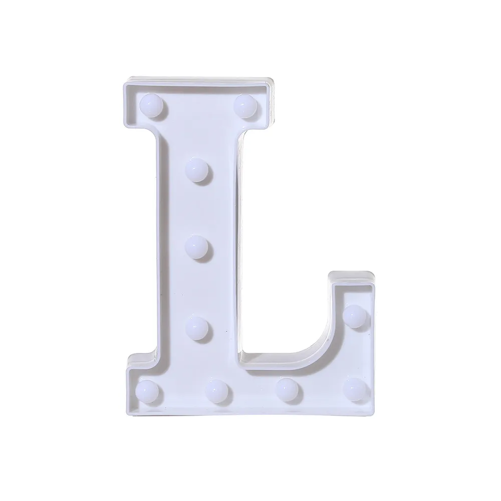 Alphabet LED Letter Lights Light Up White Plastic Letters Standing Hanging A-M& muqgew For Baby Bedroom Decoration Kids Gift