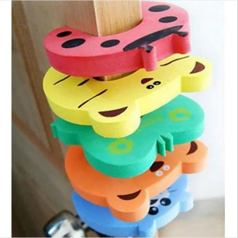 5pcs Kids Cartoon Door Stoper Child Safety Guard Finger Protect Baby Animal Jammer Infant Baby Helper Safety Protector Doorway