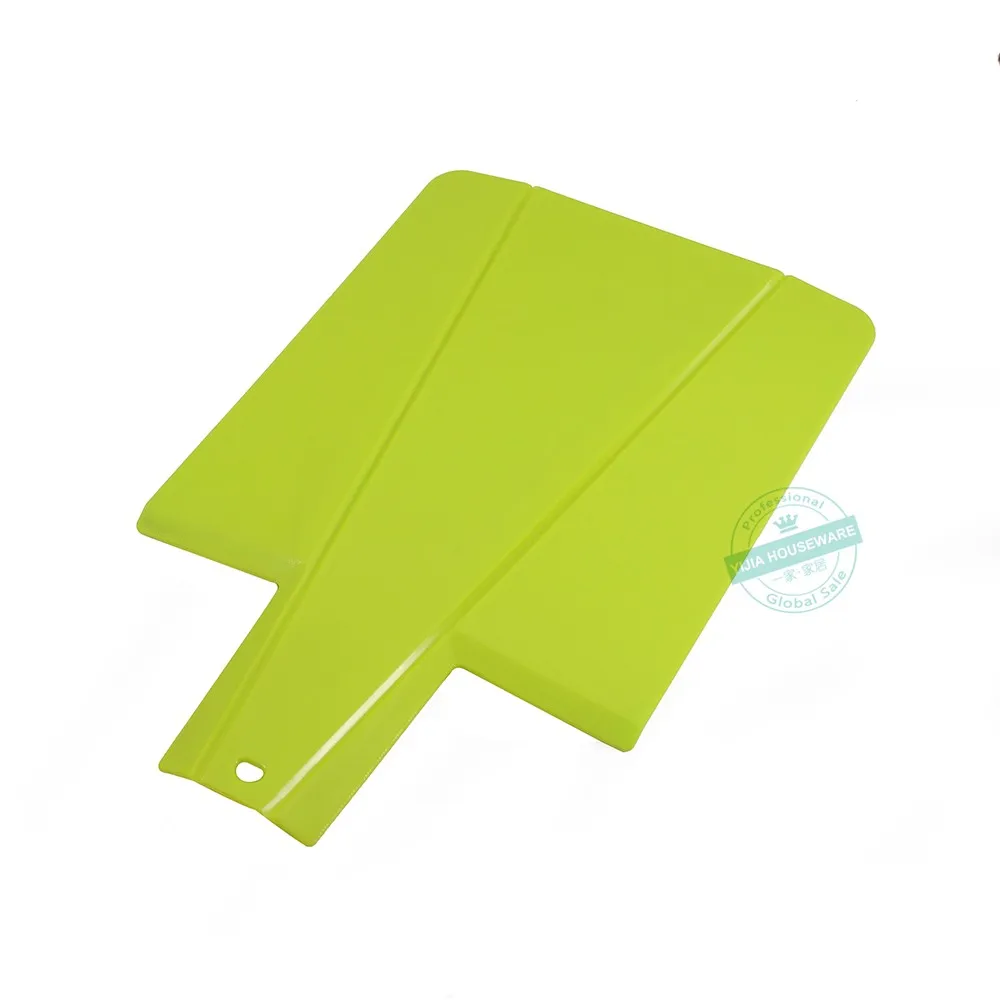 Складная пластиковая разделочная доска 9,75 дюйма x 8,75 дюйма разделочная доска кухонный коврик с нескользящей ручкой 3,5 дюйма, зеленый