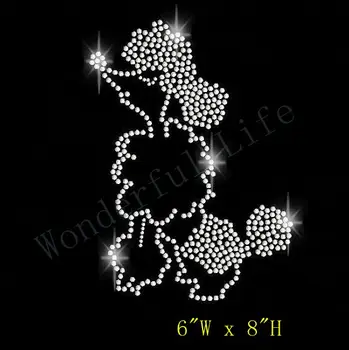 

New Arriaval French Poodle rhinestones motif transfer