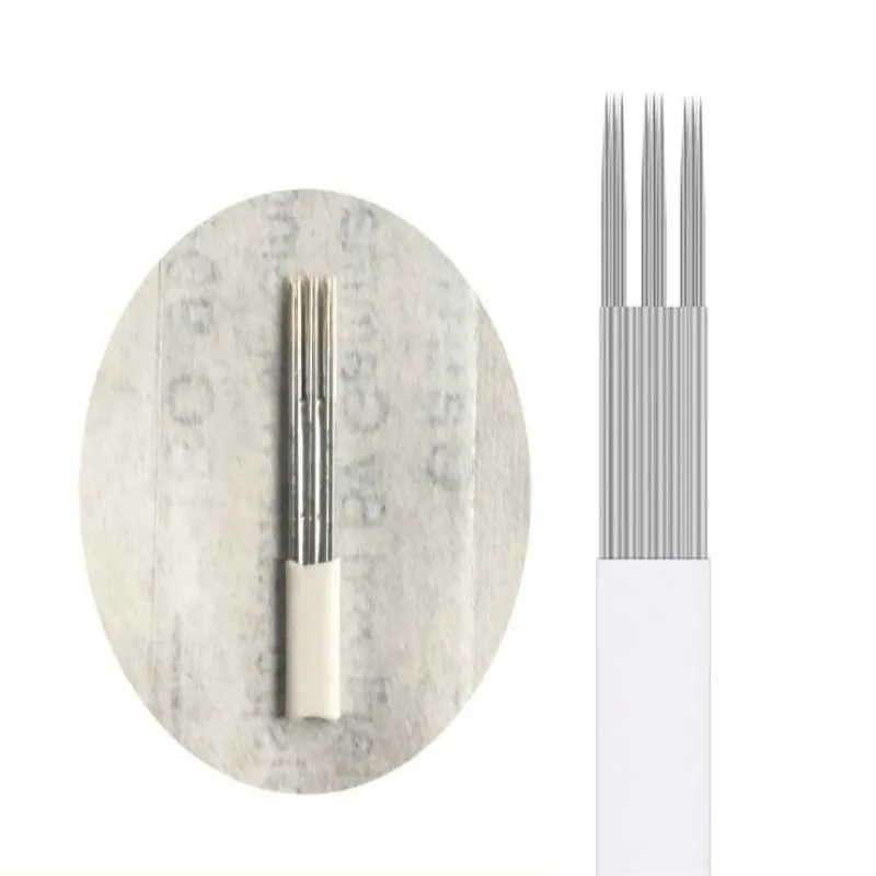 

20pcs Permanent Makeup Eyebrow Tattoo 3*5 Round Needles Microblading Needle 3D Eyebrow Embroidery Fog Round Needle