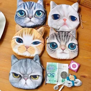 

Cute creative cat cloth coin bag / animal small Purse /nice mini pouch/pencil storage bag