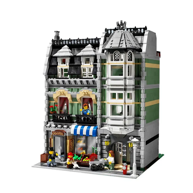 

City Street 2462pcs Creators Green Grocer Model Building Kits Blocks Bricks Toys Compatible Legoings 10185