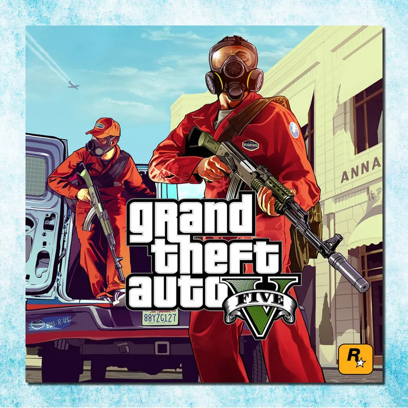 

Grand Theft Auto V Game Art Silk Canvas Poster Print 13x13 32x32 inches GTA 5 Wall Pictures For Living Room (more)-5