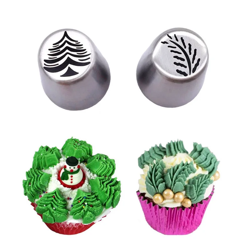 2 Pcs Set Christmastree Stainless Steel Russian Tulip