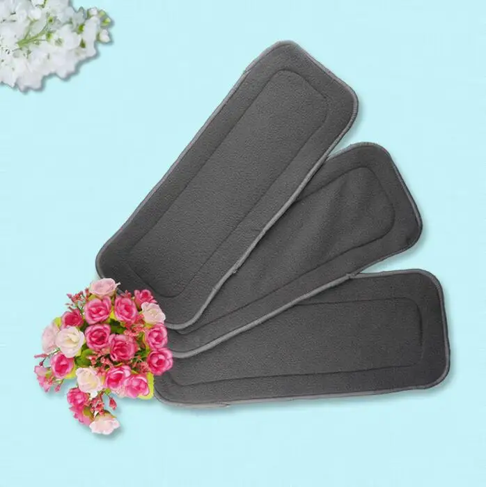 

Reusable Baby Cloth Diaper 4 layers Washable fast dry Nappy Natural Bamboo Charcoal Inserts Diaper Soft Baby Care Product 1Pcs