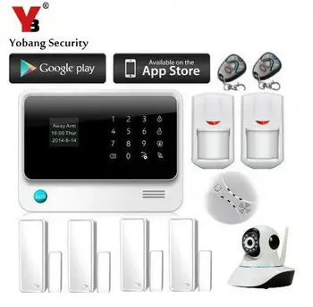 

Yobang Security Wireless Security Camera Alarm System GSM Auto dial Home Office PIR GSM Alarm With IP Camera Home Surveillance