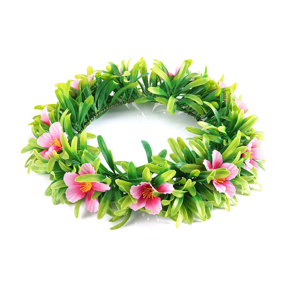 Mother and Daughter Garland with Thick Leaves Women Girl Hair Accessories Floral Hoop Headwear Moana Party Supplies Flower Crown