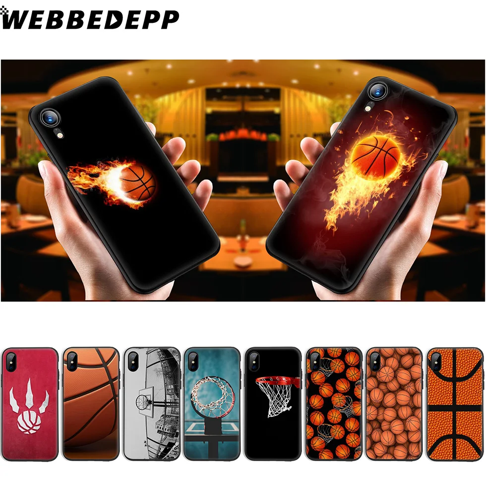 WEBBEDEPP Basketball Art Soft Silicone Case for iPhone 11 Pro Xr Xs Max X or 10 8 7 6 6S Plus 5 5S SE |