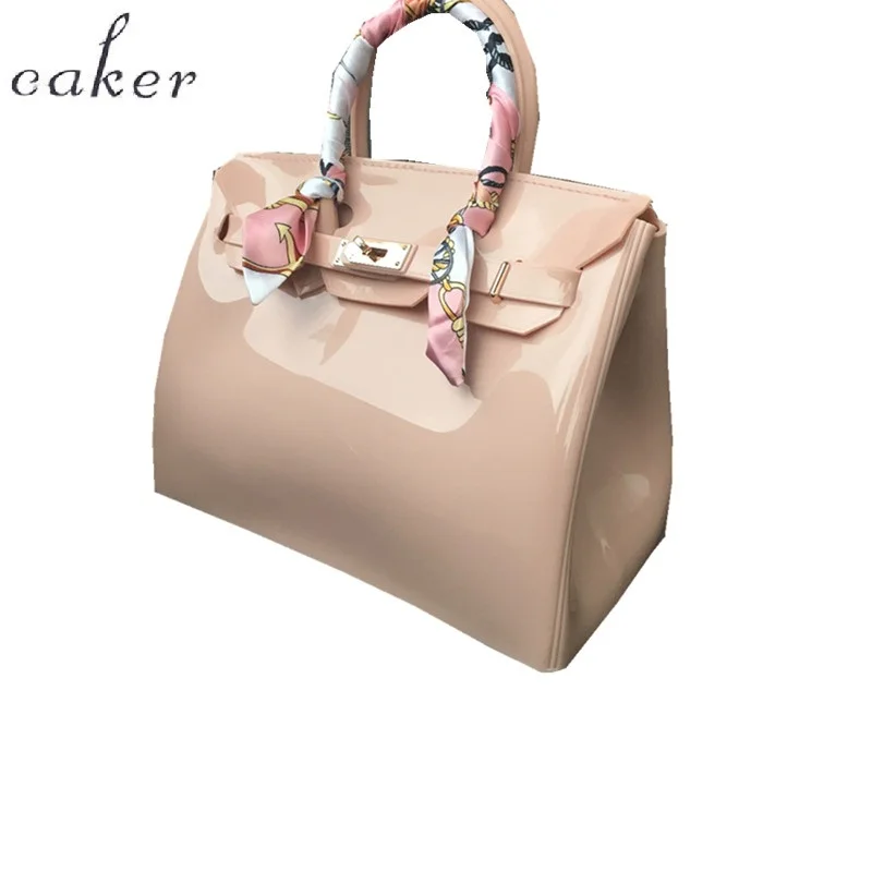 

Caker Brand 2018 Women Large Big PVC Handbags Casual Tot Handbag Fashion Big PVC Bag Anti-theft Shoulder Bags