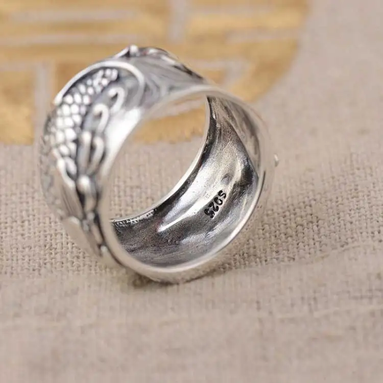 FNJ 925 Серебряное кольцо в виде рыбы, новая мода, S925 Стерлинговое тайское серебро, кольца для женщин, ювелирные изделия, Размер США 7,5-11,5