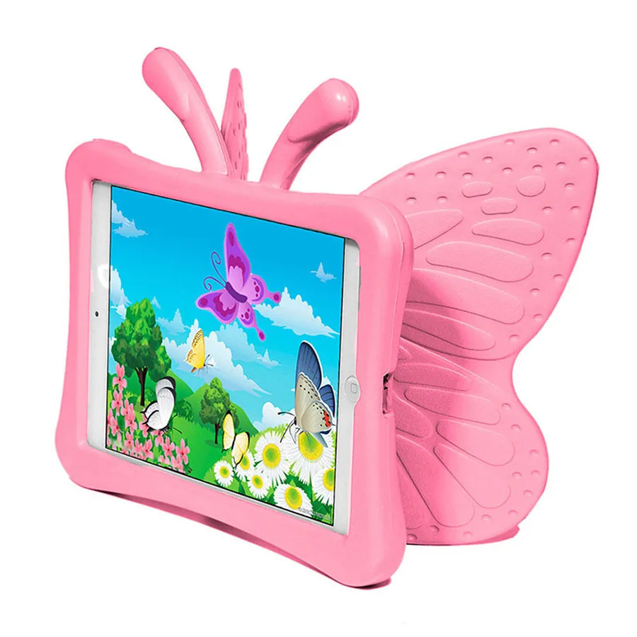 Kids Shockproof Case for iPad Mini 1 2 3 4 Cartoon Butterfly Childen Safe EVA Tablet Protecitve Case Stand Cover +Pen (19)