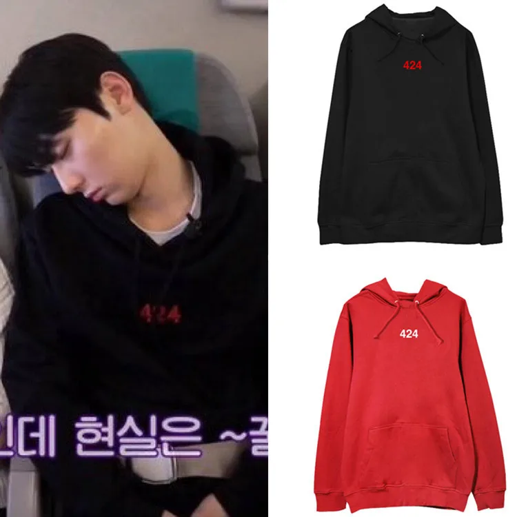 Толстовка с капюшоном и пуловер WANNA ONE Wong min Hyun для студентов бархатная тонкая