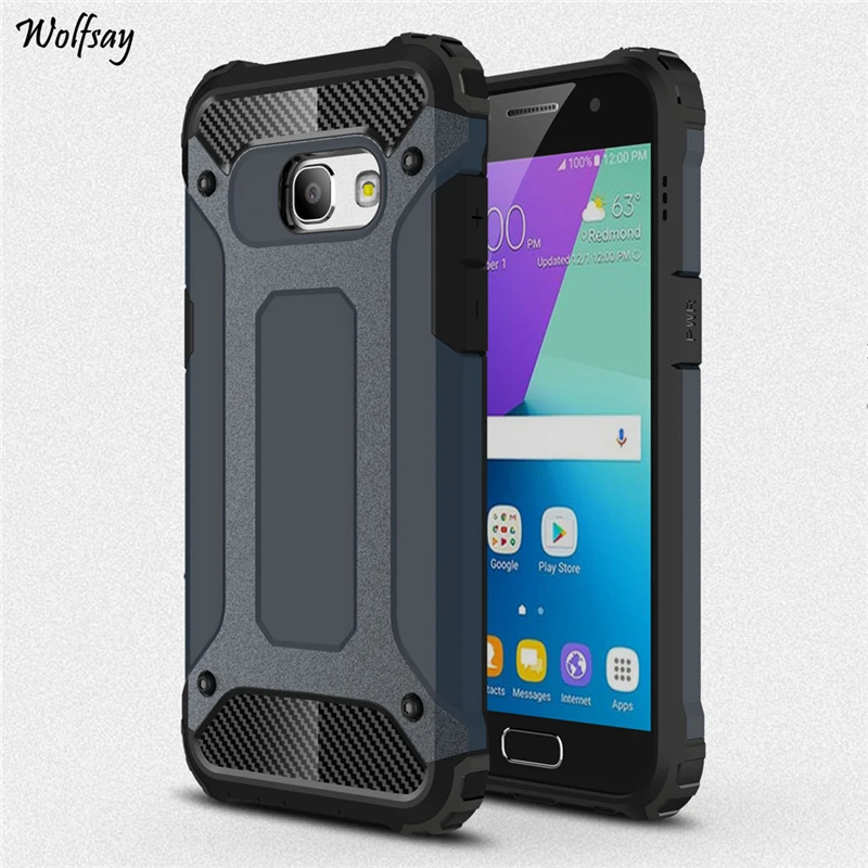

Case For Samsung Galaxy A3 2017 A320 Slim Armor Anti-Shock Silicone Rubber Hard PC Phone Case For Samsung A3 SM-A320F Cover