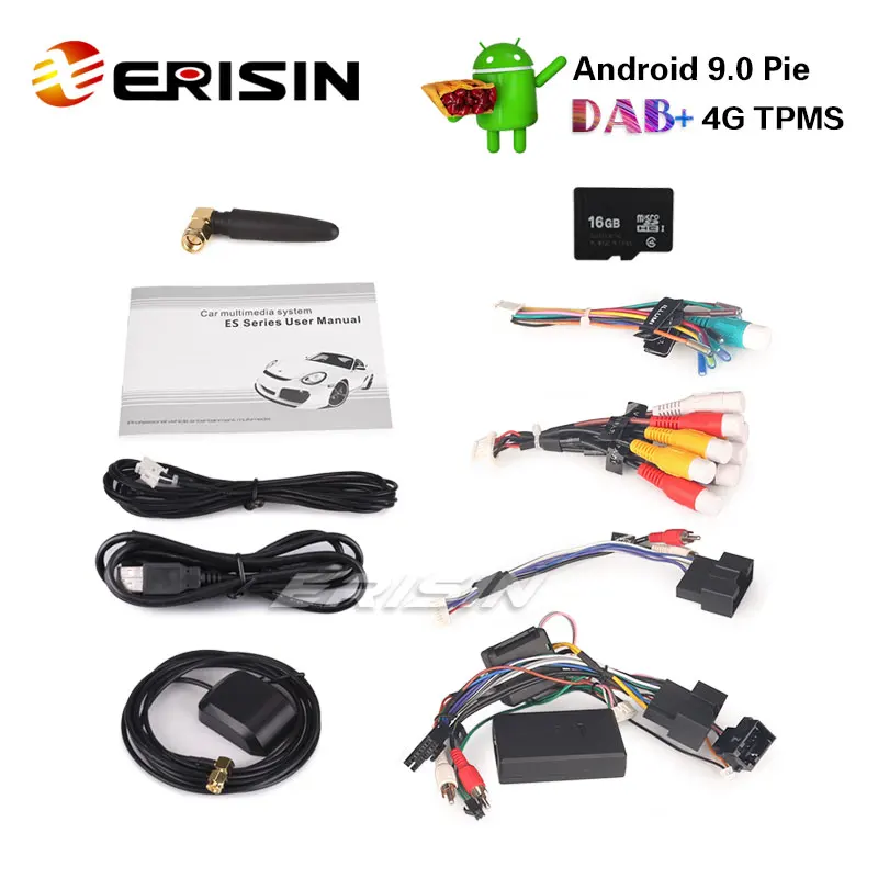 Top Erisin ES4895F 9" Android 9.0 Car Stereo Radio GPS SWC Canbus WiFi OBD Bluetooth for Ford Focus 5