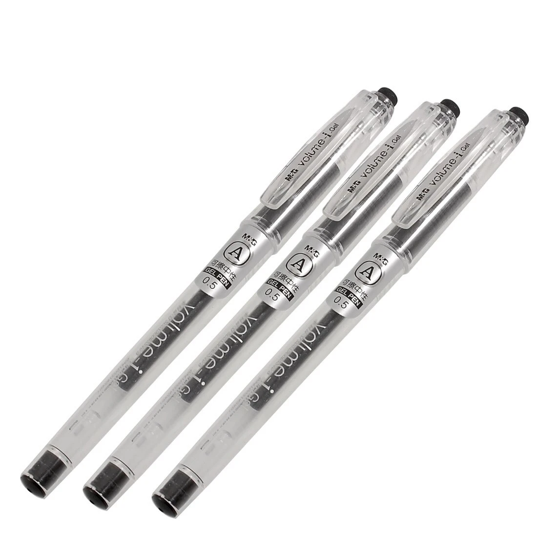 SOSW 3pcs Stationery 0.5mm Tip Black Eraser Ink Erasable Gel Penin Gel Pens from Office
