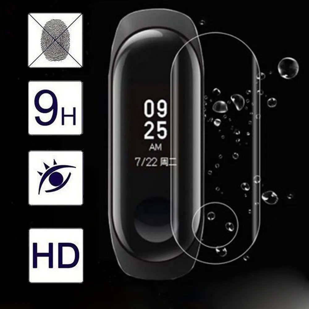 

3D Curved Surface Transparent Clear Screen Protection Film For Xiaomi Mi Band 3 SmartWatch Watachband wearable devices relogios