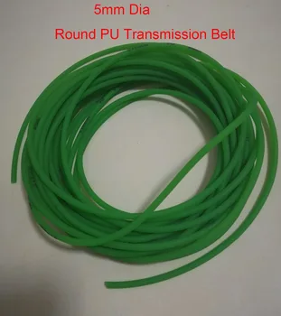 

5mm Dia Rough Surface Polyurethane Round Transmission Belts DIY Band 10m/lot