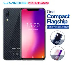 UMIDIGI ONE Global Band 5,9 "fullsurface Dual 4G мобильный телефон Android 8,1 P23 Восьмиядерный быстрое зарядное устройство 4 ГБ 32 ГБ смартфон 12 Мп + 5 МП