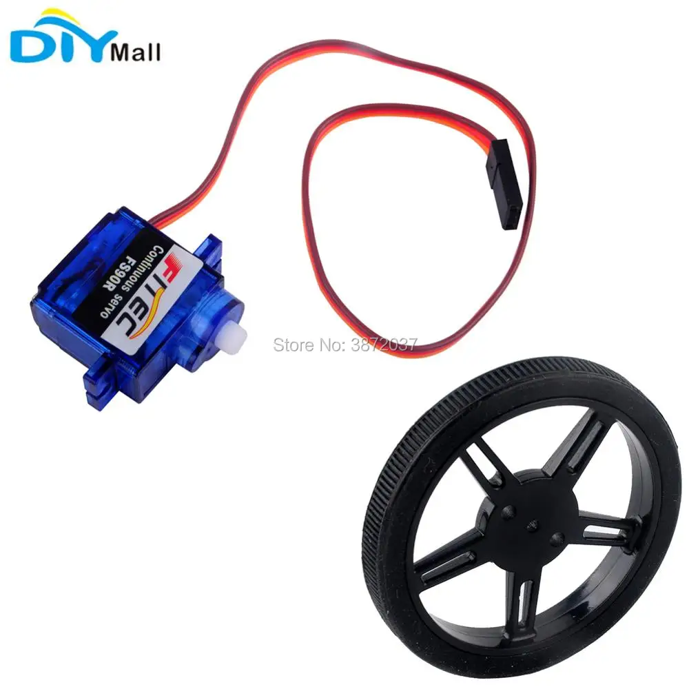 10pcs/lot Feetech FS90R 360 Degree Continuous Rotation Servo Wheel for RC Drone Arduino Smart Car Robot