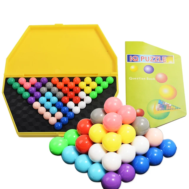 IQ Logic Pyramid Beads Puzzle 3D Mind Brain Teasers Kids