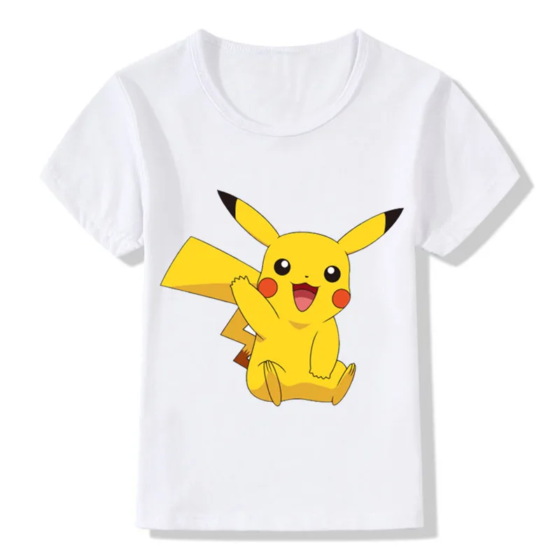 

New Arrival Children POKEMON GO T-Shirts Kids Summer Cute Pikachu T shirt Baby Girls Boys Funny Clothes,ooo2080