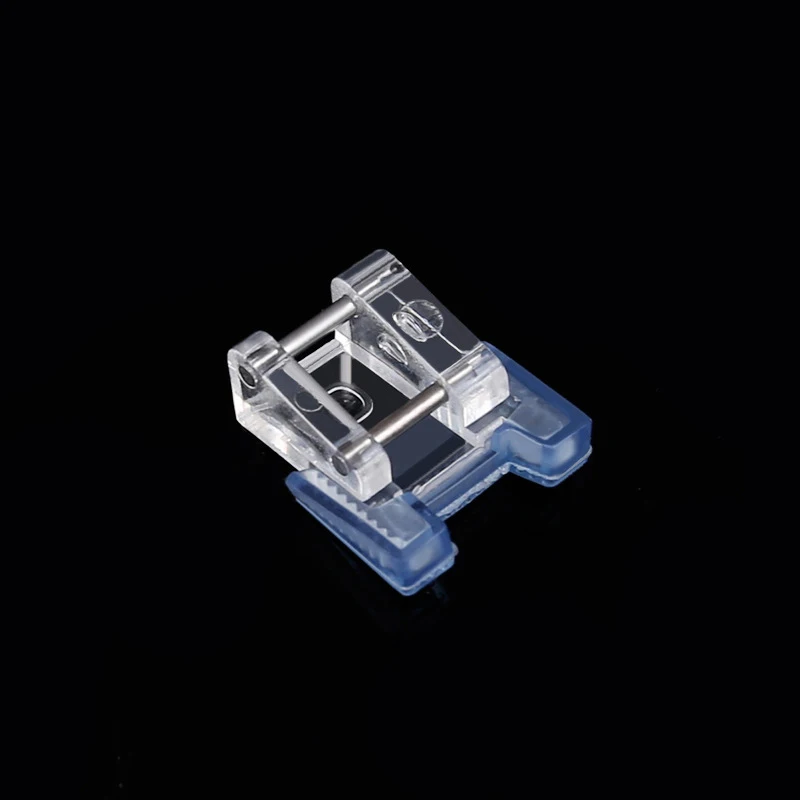 

1Pcs Plastic Mosaic Buttons Presser Walking Feet for Home Sewing Machines New Clear Blue Color Nail Button Sewing Machine Foot