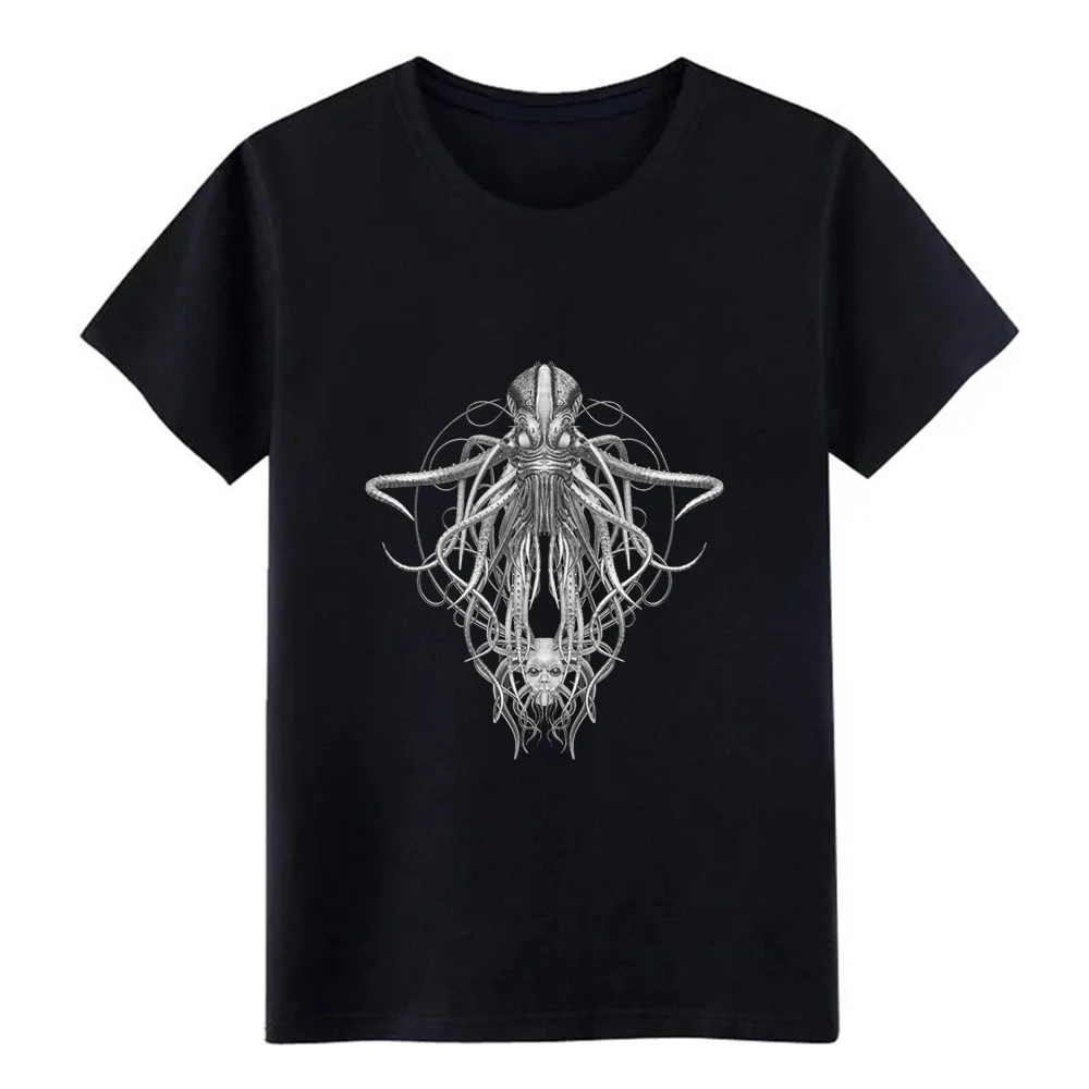 Cthulhu/Kraken in Black &amp amp белая футболка в стиле стимпанк дизайнерская из 100% хлопка