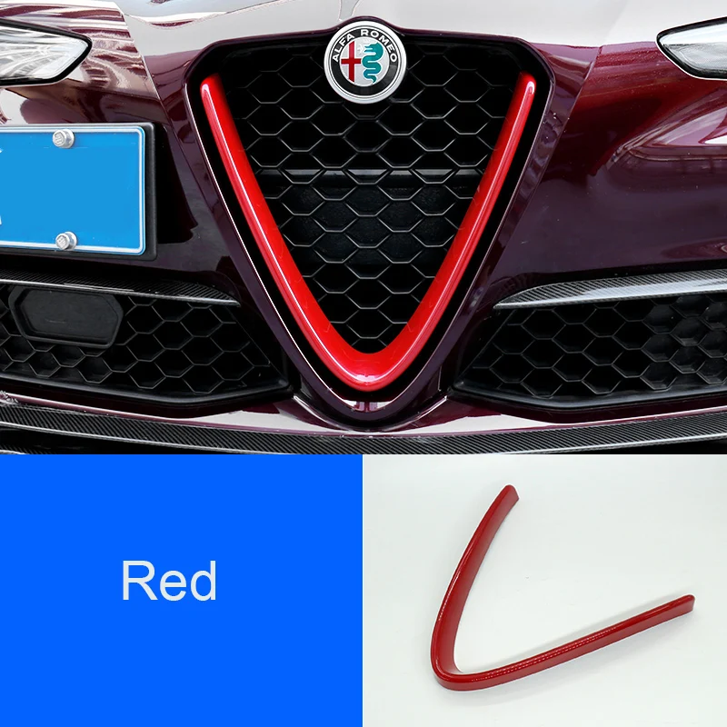 QHCP ABS/Carbon Fiber style для Alfa Romeo Giulia аксессуары Автомобильные решетки V Отделка каркаса наклейка крышка Стайлинг