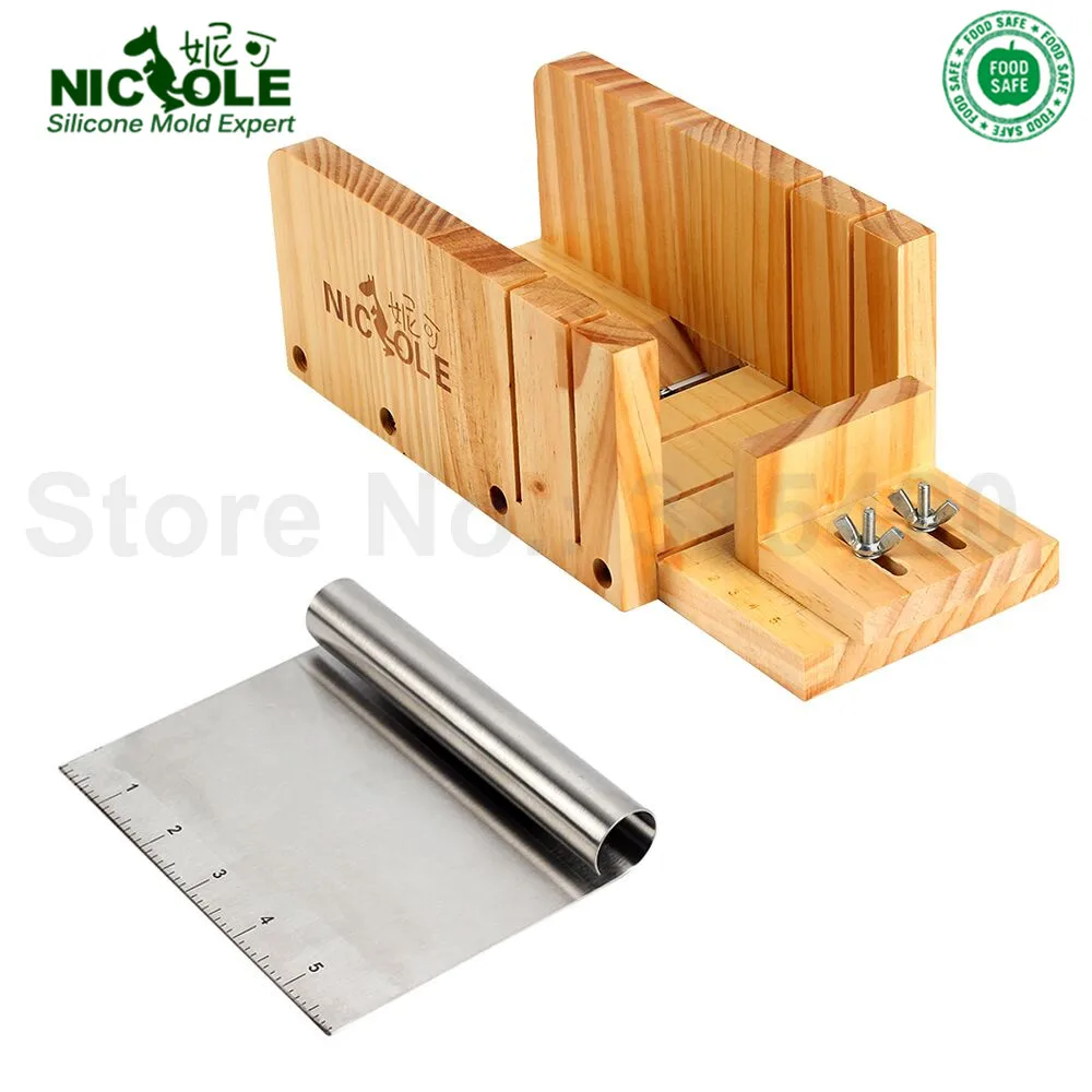 

Nicole Adjustable Wooden Loaf Soap Cutter Handmade Rolling Handle Soap Cutter DIY Soap Making Supplies