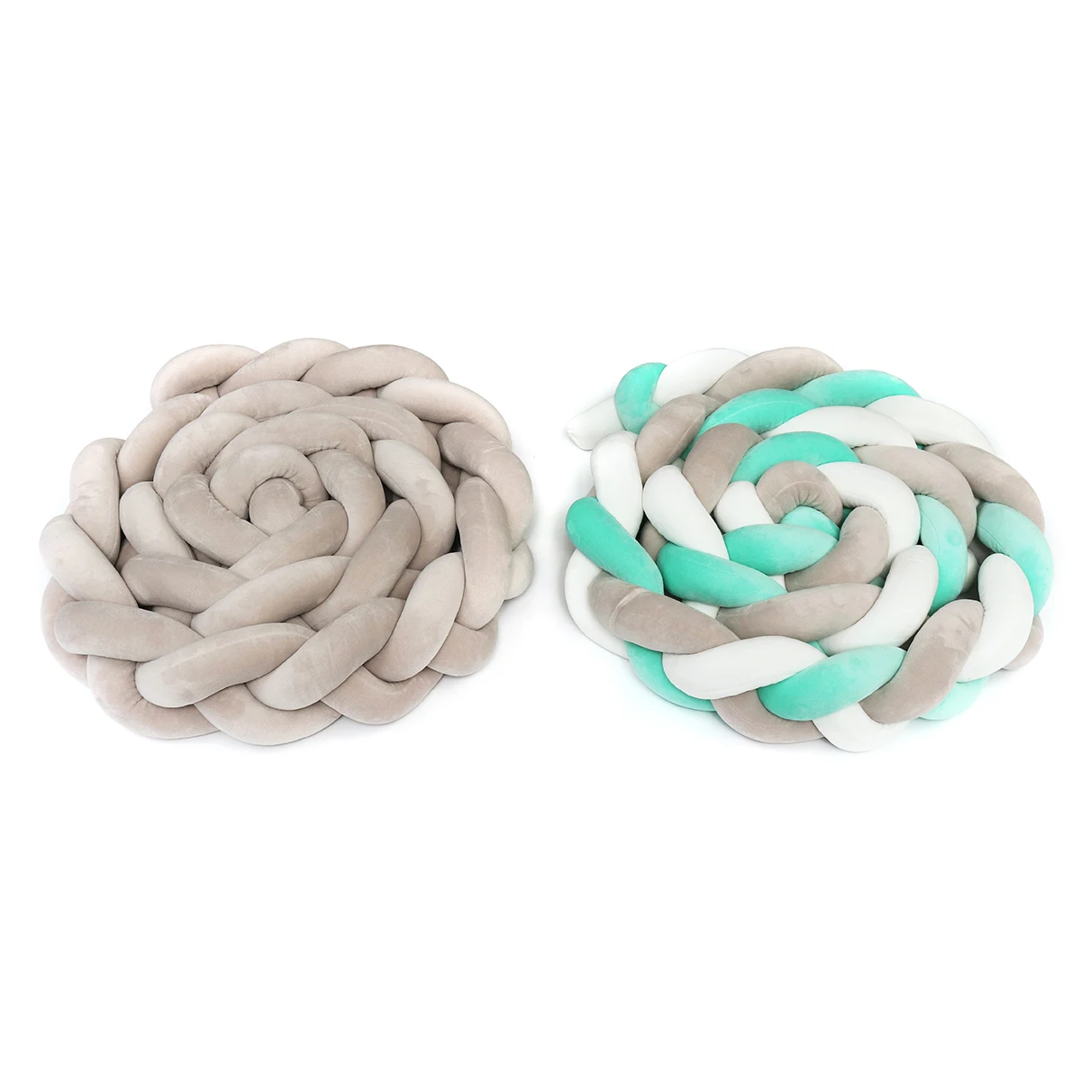 300CM Nordic Baby Bumper Infant Children Bedding Stuffs Kids Room Cushion Cotton Soft Knit Long Knot Ball Pillow Bed Protector