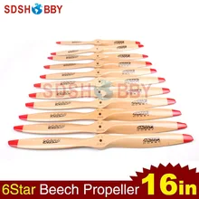 Hélice en bois/hêtre Standard 6STARHOBBY, 1 pièce, 16x8 16x6 pour avion RC essence/essence