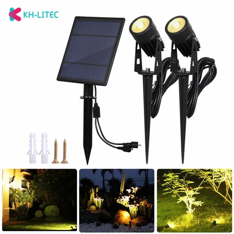 Solar à Prova Jardim ao ar Luzes do Ponto Khlitec Lâmpada Dwaterproof Água Livre Led Luz Solar Brilho Super Jardim Gramado Paisagem Ip65