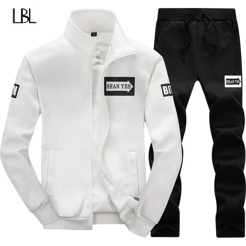 Tracksuit Set Men Winter Fleece 2 Pieces Set Male Fashion Autumn Fitness Zipper Men's Jacket+Sweatpants Brand jaqueta masculina Tracksuit Set Men Winter Fleece 2 Pieces Set Male Fashion Autumn Fitness Zipper Men's Jacket+Sweatpants Brand jaqueta masculina