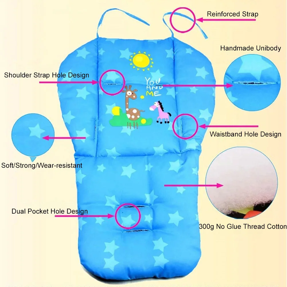 Детская коляска с хлопковым подкладом, детская коляска, коврик для коляски, подушка для сиденья, подушка для подгузников, аксессуары для коляски