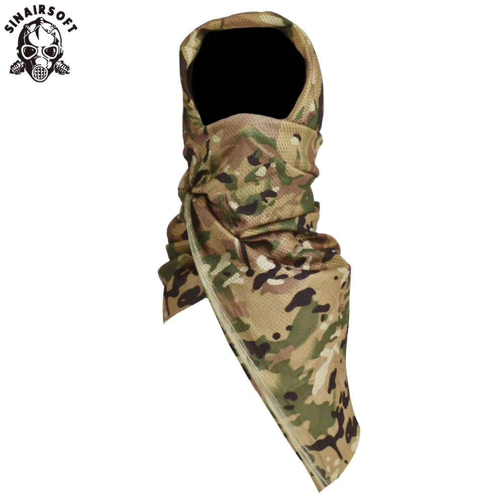 

SINAIRSOFT Tactical Army Military Camouflage Mesh Scarf Men Women Scarf For Airsoft Sports Hunting CS Face Mask Sabage LY1401