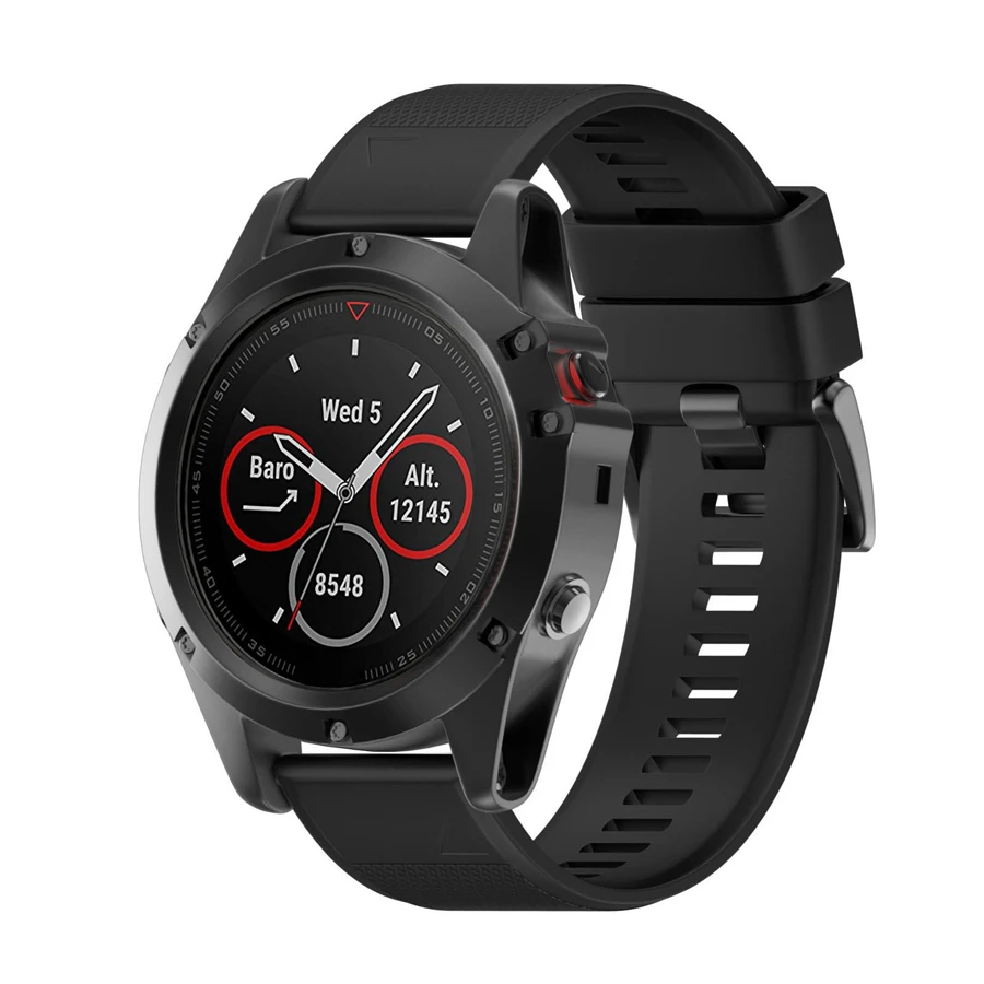 Fivstr 26 22 20 мм Quick Release силиконовый ремешок для часов браслет Garmin Fenix 5X5 5S плюс 3 3HR s60 D2