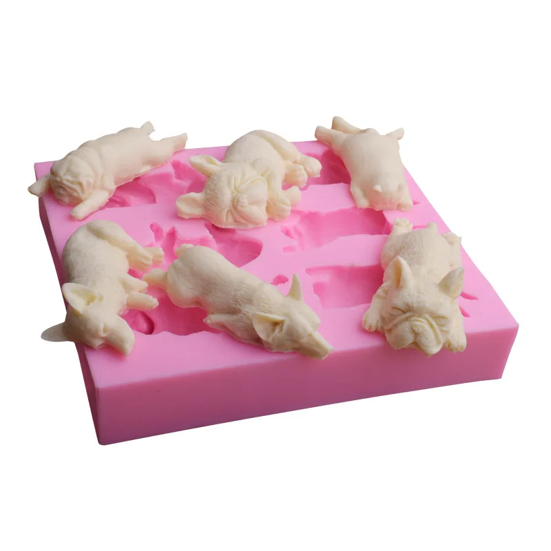 A variety of puppy sugar craft chocolate fondant silicone mold for cake decoration DIY soap making molds