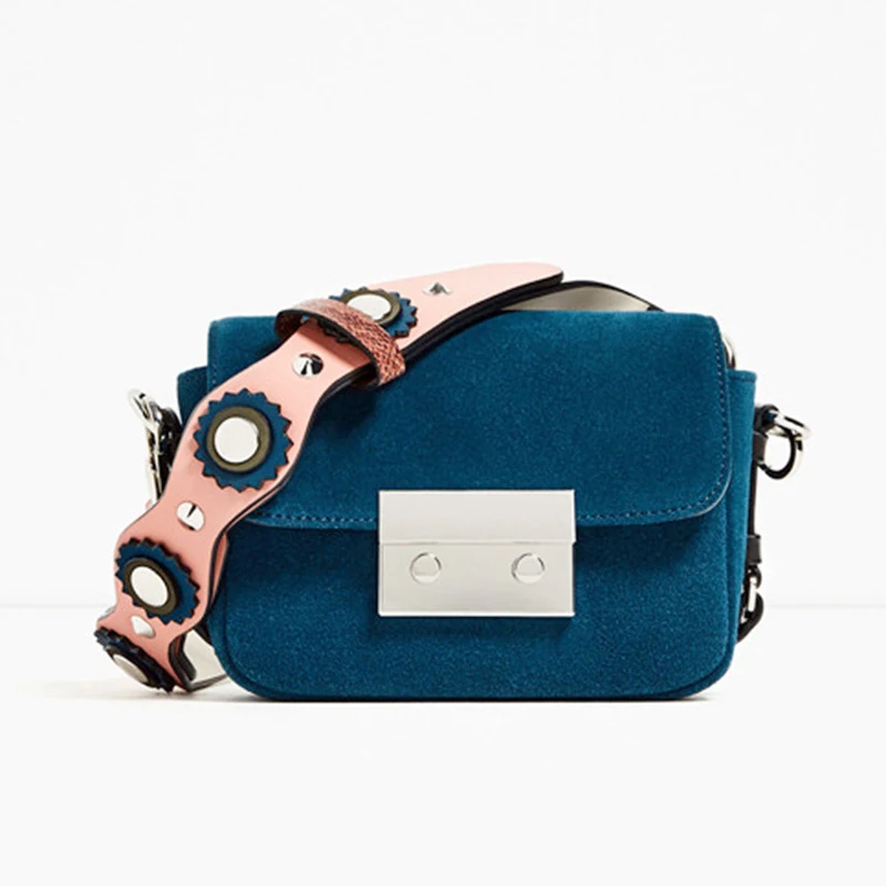 

TANGDE 2018 AUTUMN FASHION SUEDE LEATHER FLOWER STRAPS MINI CUTE LADY SHOULDER BAG