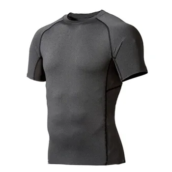 

Men's Quick Dry Compression Wear Under Base Layer Tops Tight Tight Ventilation Short Sleeve Sports T-Shirts Arrival Sportswear